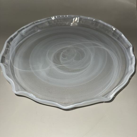 Vtg Dollhouse Miniature White Tea Set 10 Pcs Porcelain Kosta Boda Art Glass Dish - Picture 16 of 16